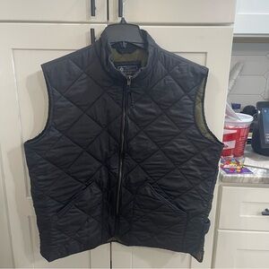 J. Crew Men's Quilted Black Vest